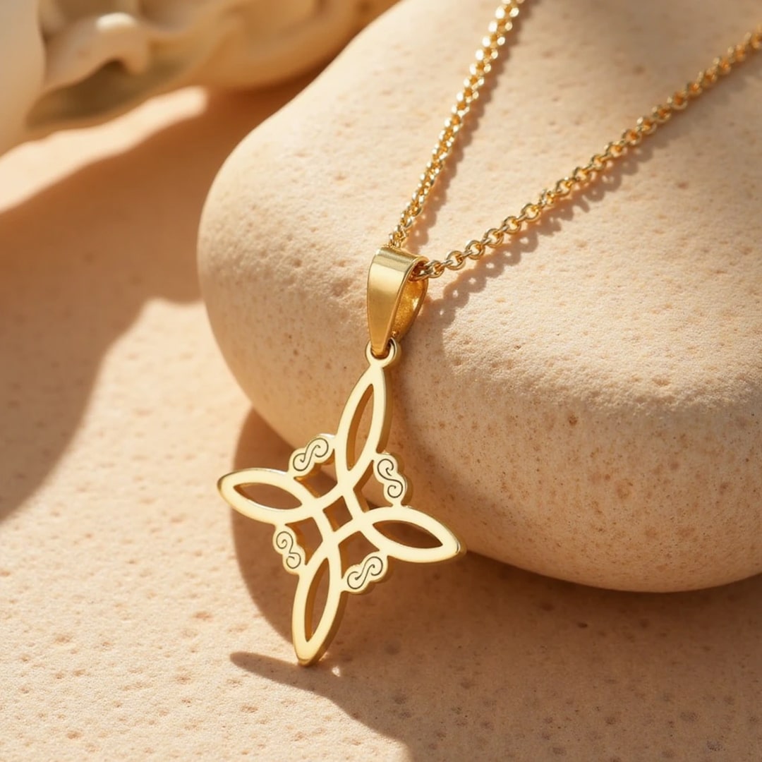 Witch Knot Shield Necklace