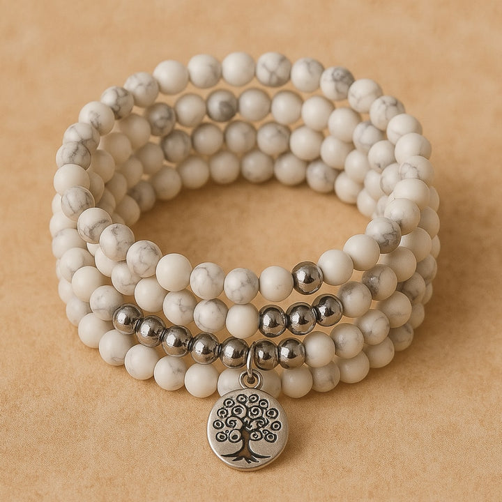 "Feminine Softness" Howlite Mala Bracelet