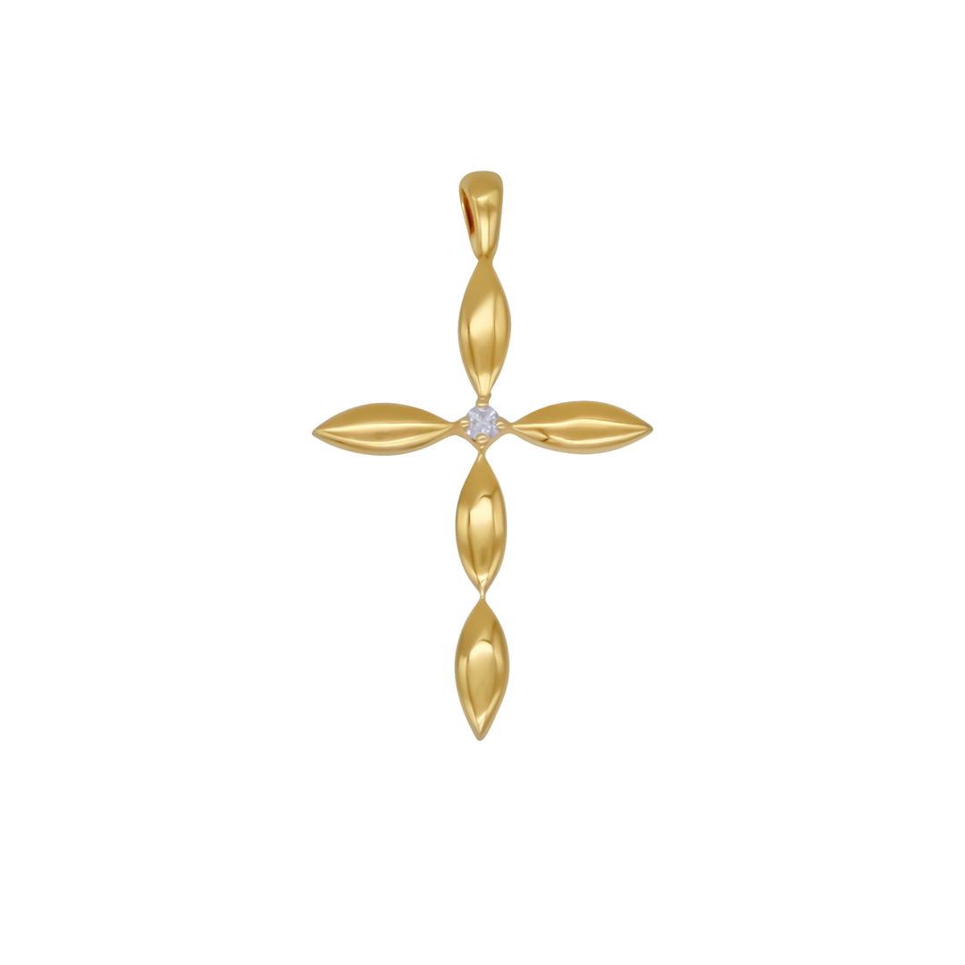 CROSS PENDANT - GOLD AND DIAMOND
