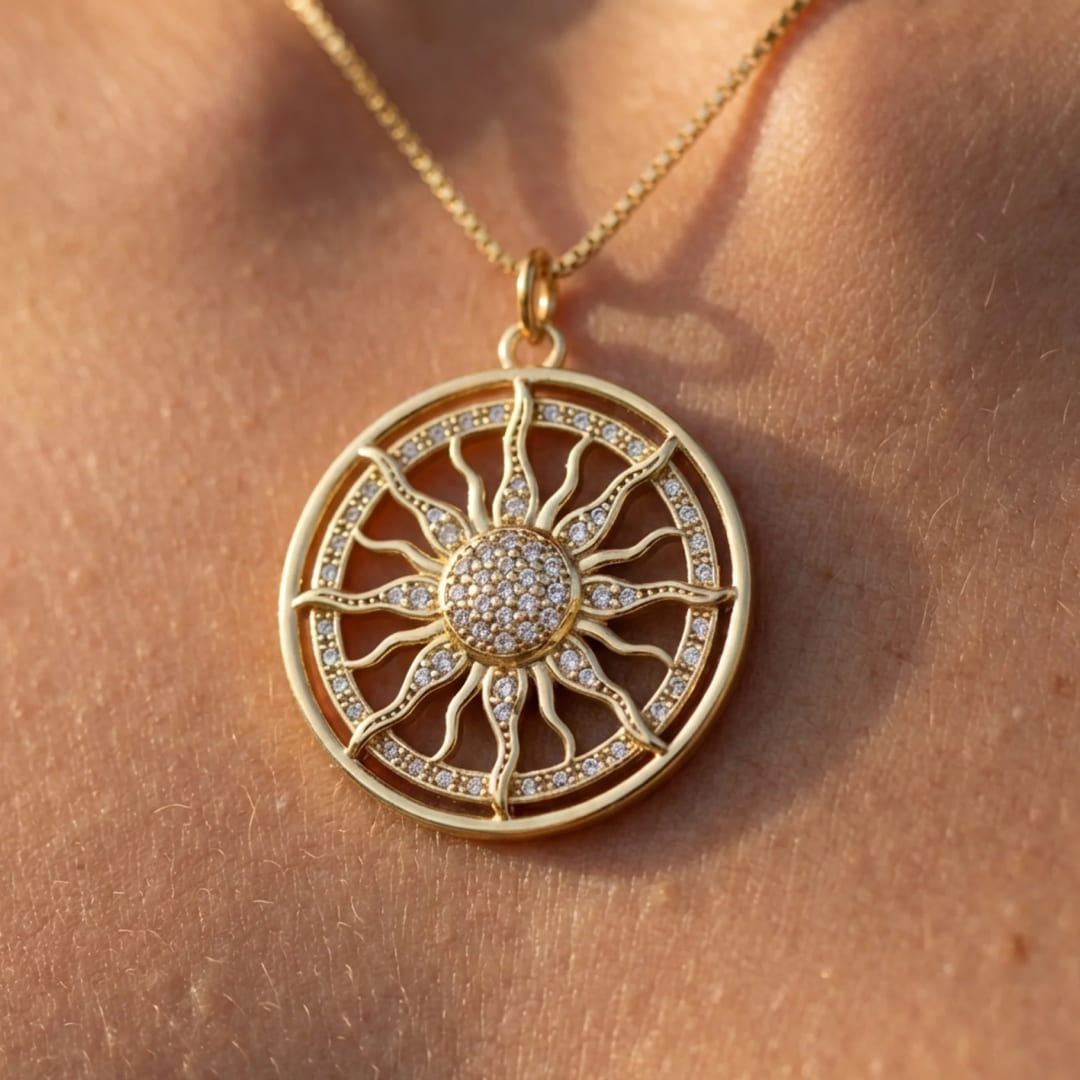 Golden Sun Necklace "Inner Radiance"