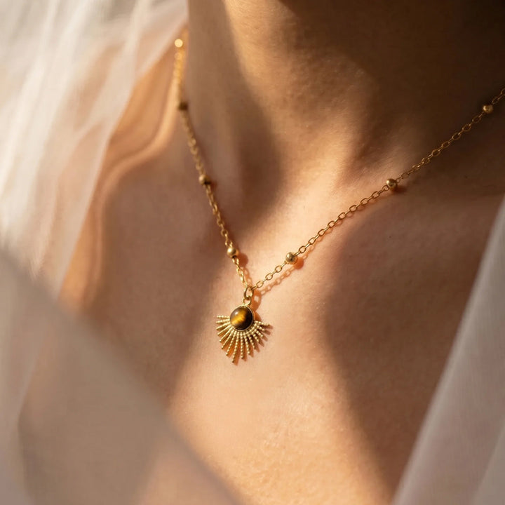 "Maya Sun" Pendant in Tiger's Eye