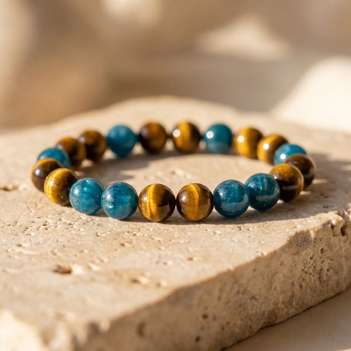 "New Momentum" Bracelet in Apatite & Tiger Eye
