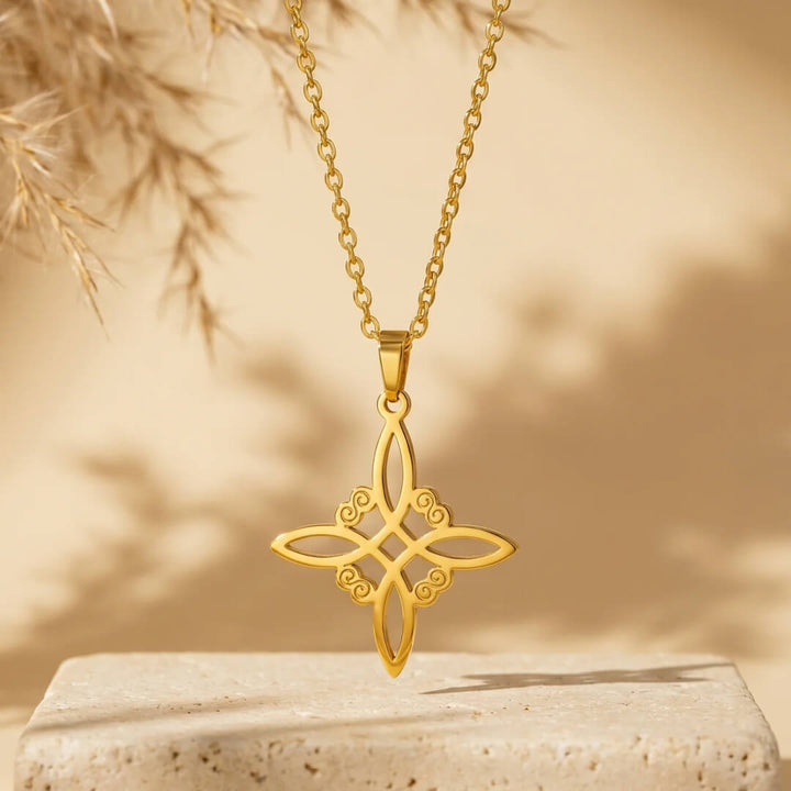Witch Knot Shield Necklace