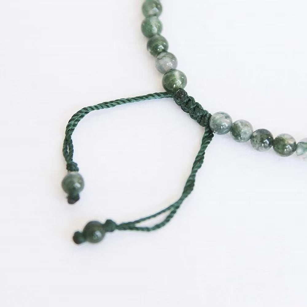 "Serenity" Adjustable Bracelet in Moss Agate