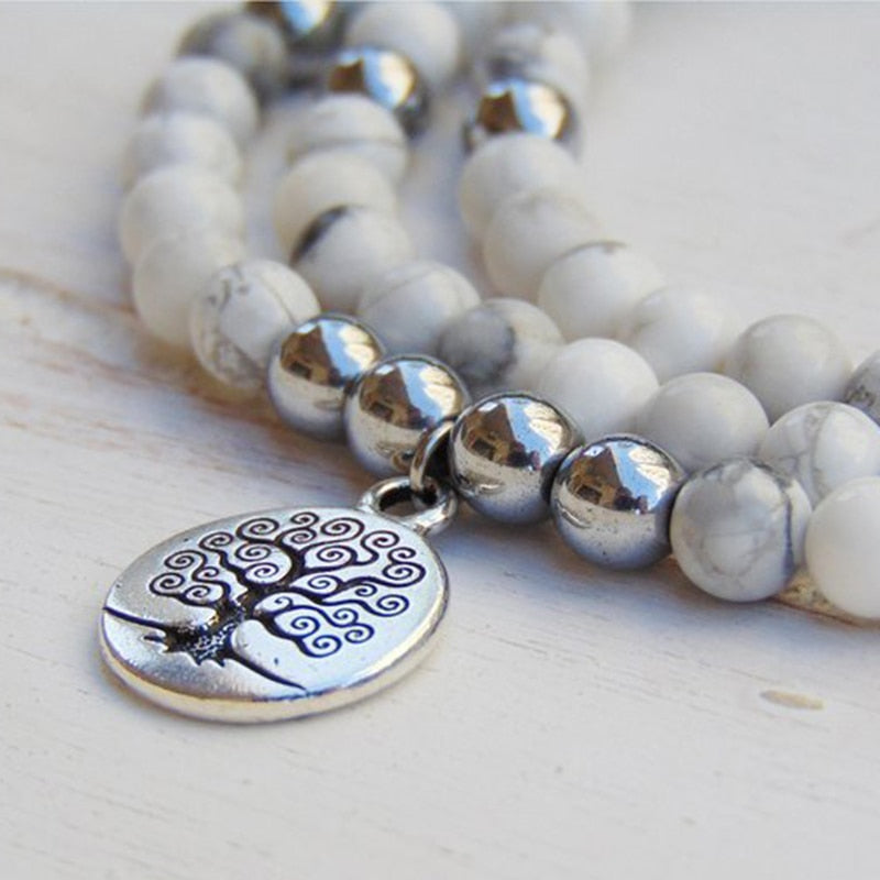 "Feminine Softness" Howlite Mala Bracelet