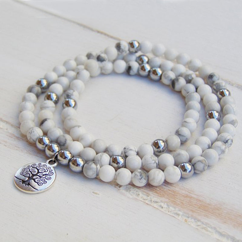 "Feminine Softness" Howlite Mala Bracelet
