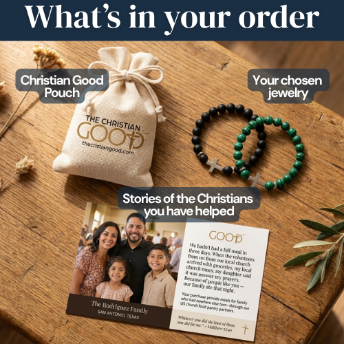 Forest Green Cross Bracelet