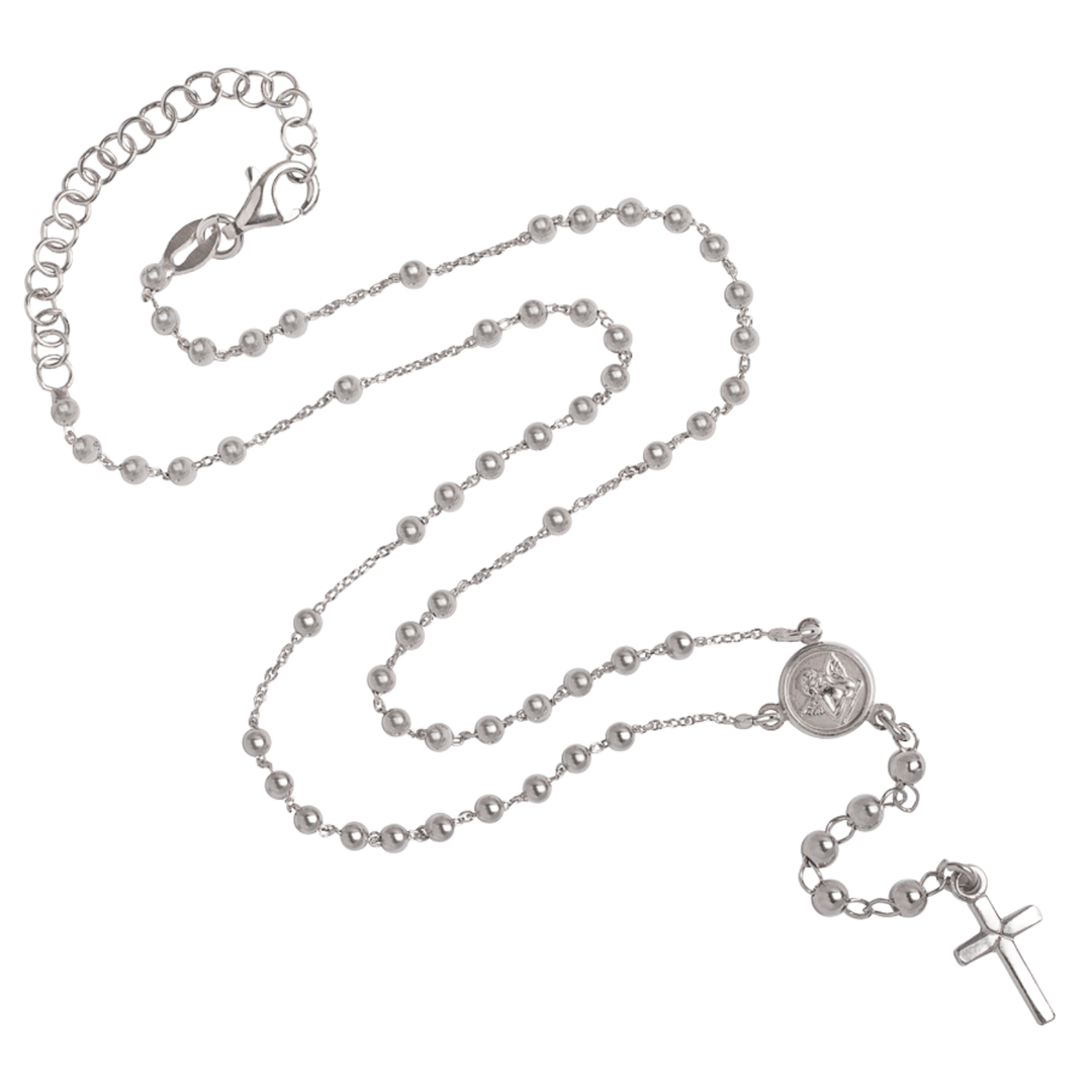 BABY ROSARY NECKLACE - SILVER