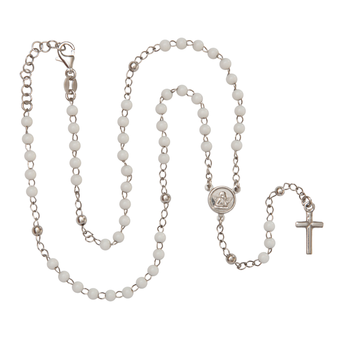BABY ROSARY NECKLACE - SILVER