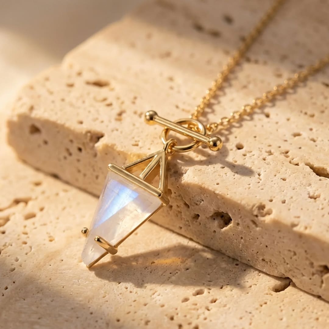 "Moon Point" Pendant in Moonstone
