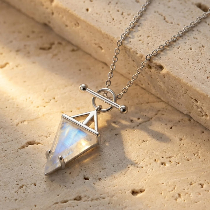 "Moon Point" Pendant in Moonstone