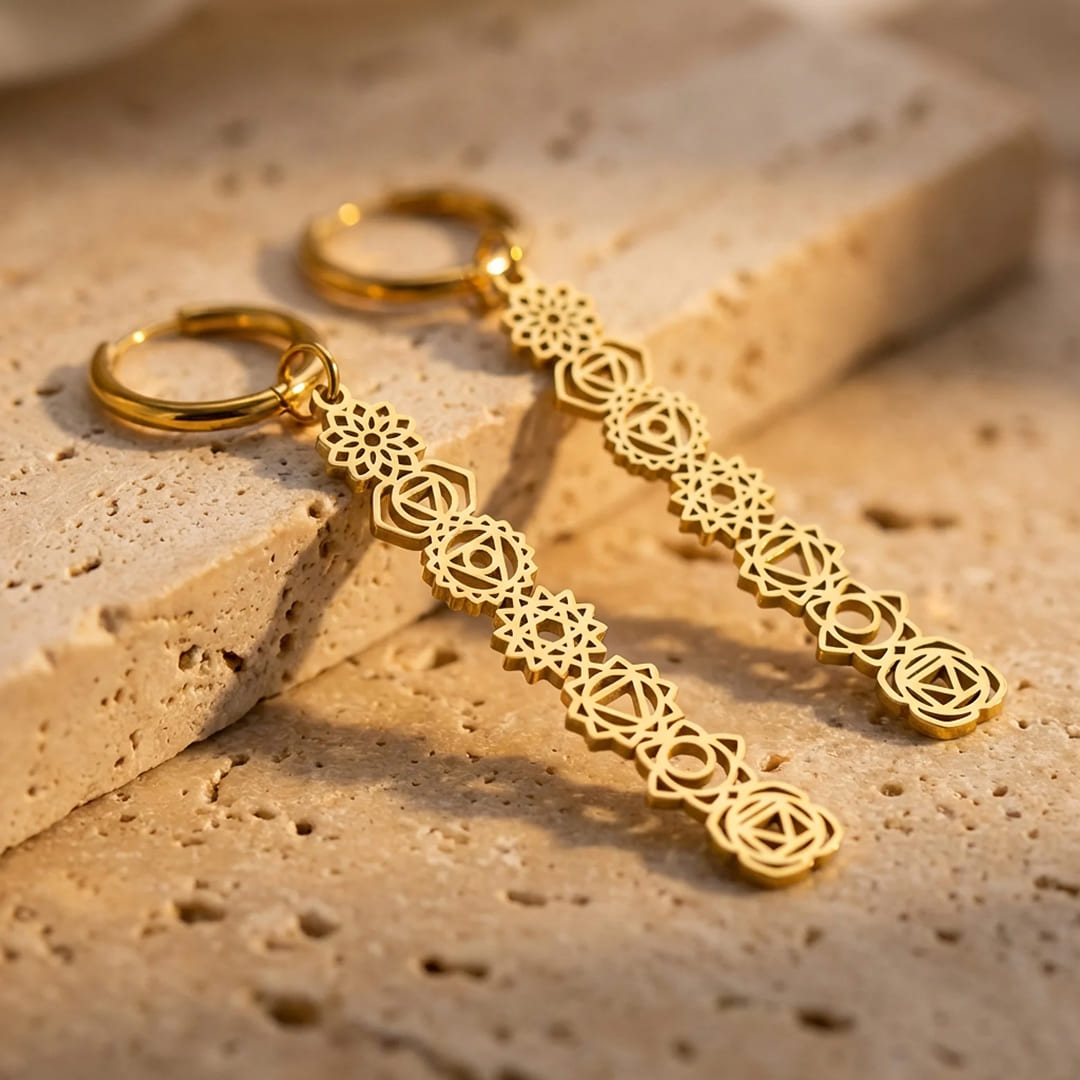 Earrings Symbols of the 7 Chakras