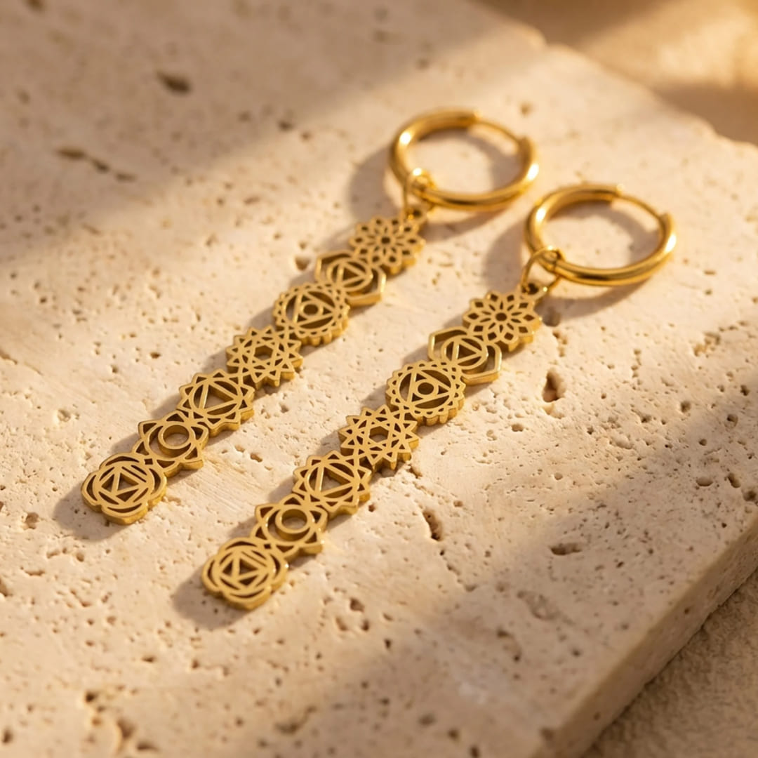 Earrings Symbols of the 7 Chakras
