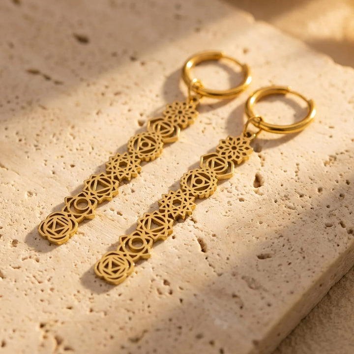 Earrings Symbols of the 7 Chakras