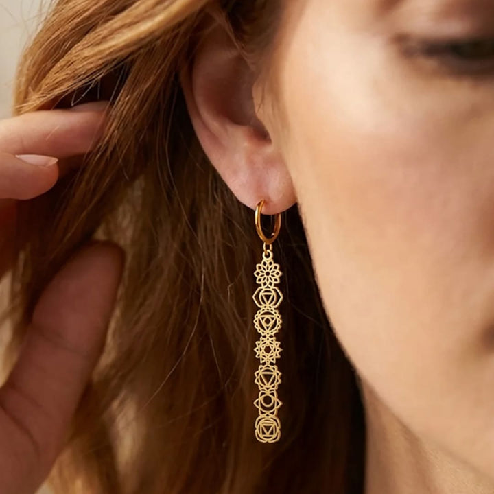 Earrings Symbols of the 7 Chakras