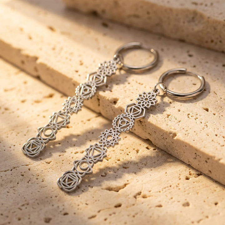 Earrings Symbols of the 7 Chakras