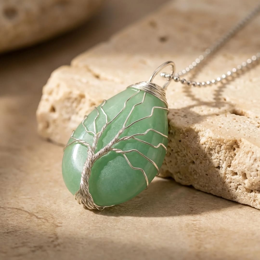 Tree of Life Pendant in Natural Stone