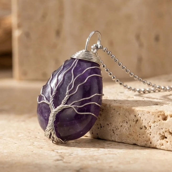 Tree of Life Pendant in Natural Stone