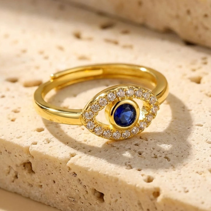 Adjustable "Evil Eye" Ring
