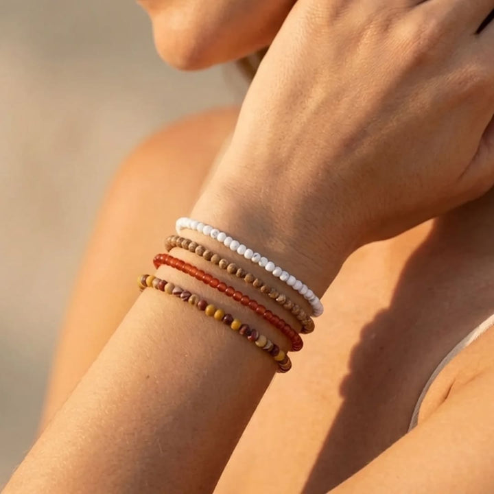 Fine Stone Bead Bracelet 4mm