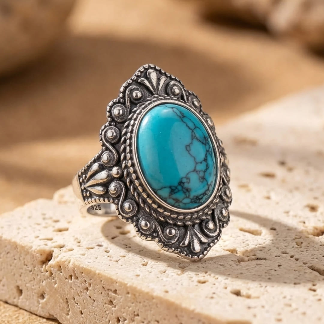 "Sky and Water" Ring in Turquoise