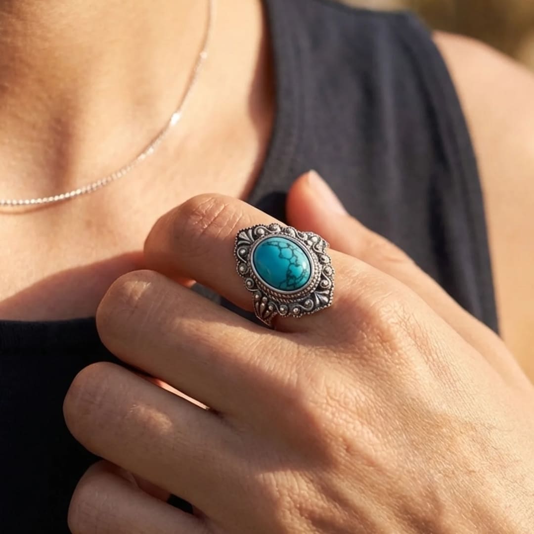 "Sky and Water" Ring in Turquoise