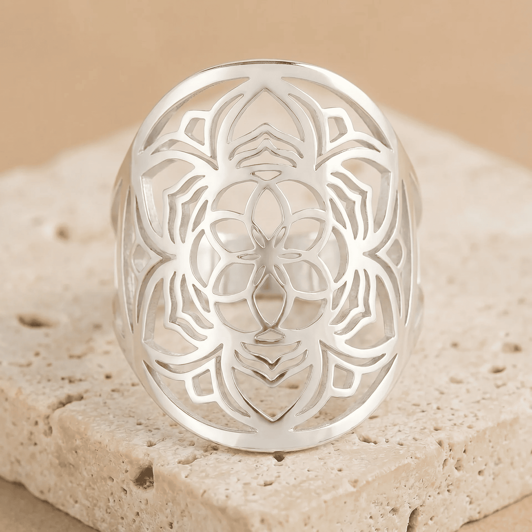 Adjustable Ring "Mandala Flower"