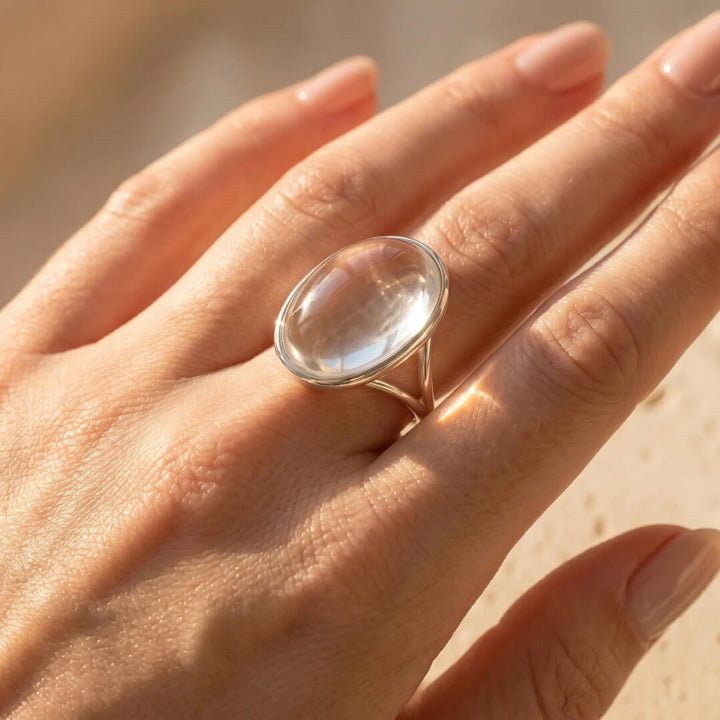 "Pure Light" Ring in Rock Crystal