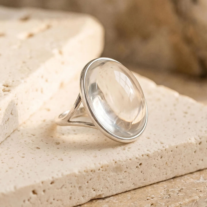 "Pure Light" Ring in Rock Crystal