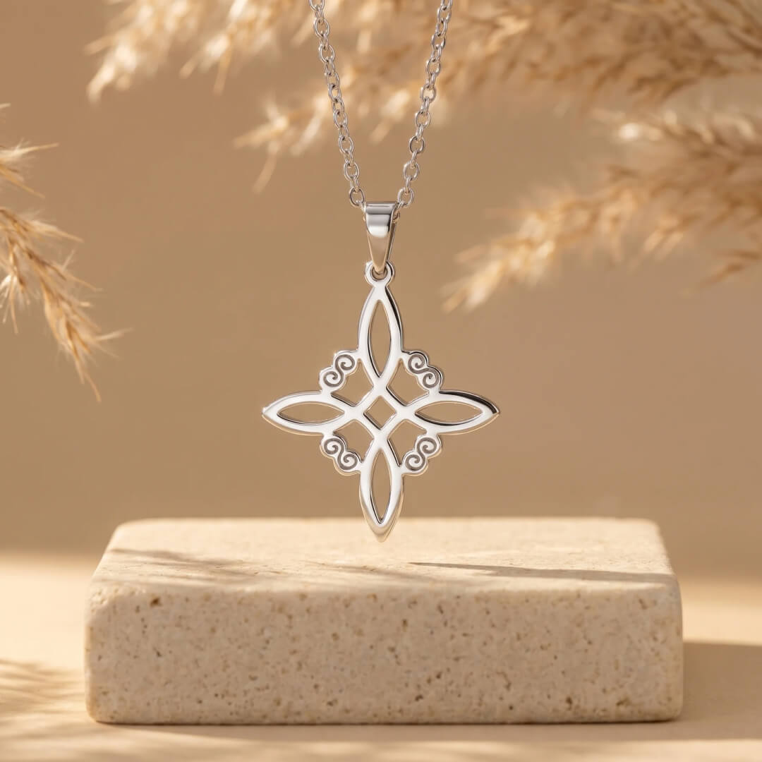 Witch Knot Shield Necklace
