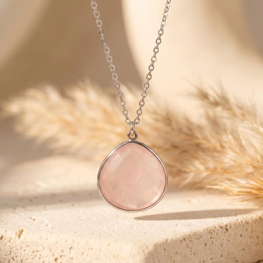 "Endless Sweetness" Pendant in Rose Quartz