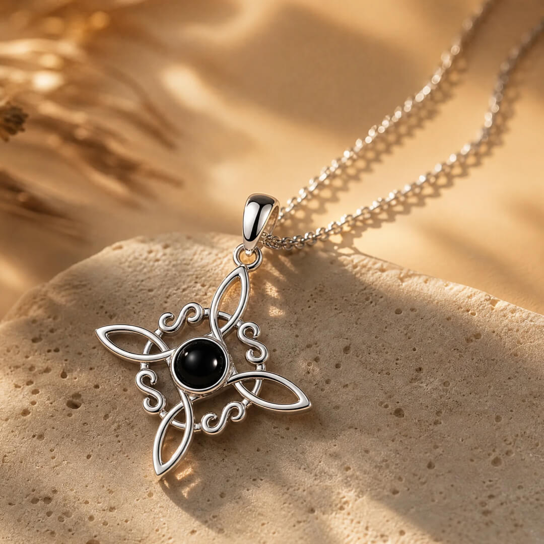 "Symbolic Protection" Pendant in Obsidian