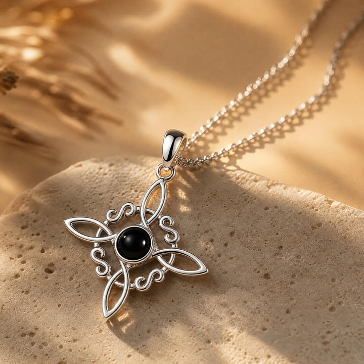 "Symbolic Protection" Pendant in Obsidian