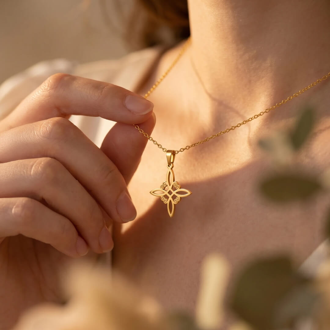 Witch Knot Shield Necklace