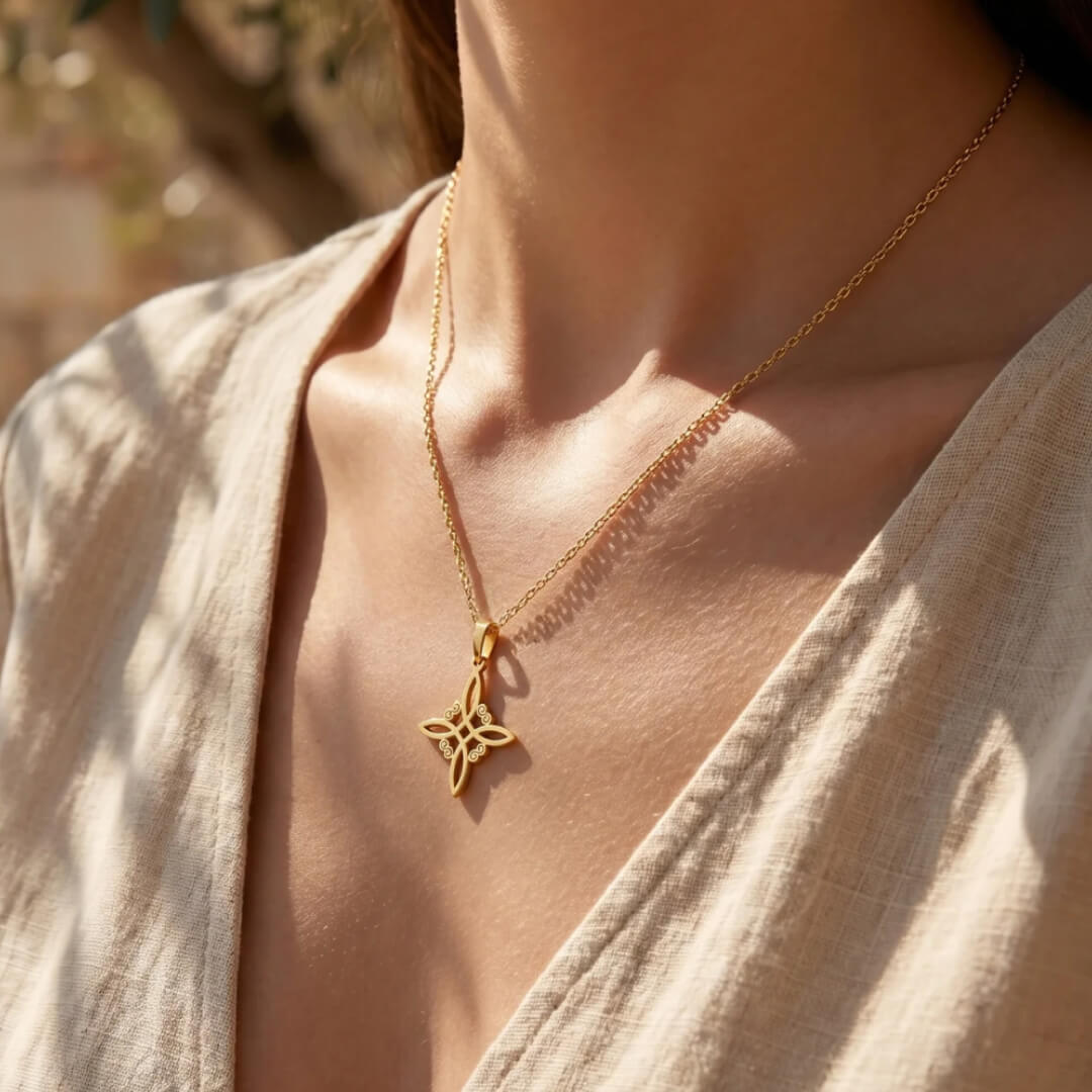 Witch Knot Shield Necklace