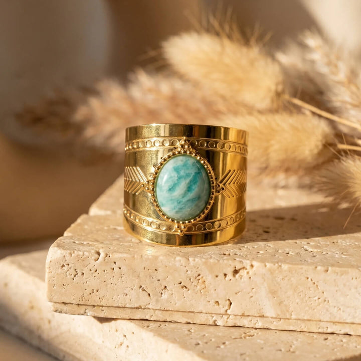 "Light Heart" Ring in Amazonite