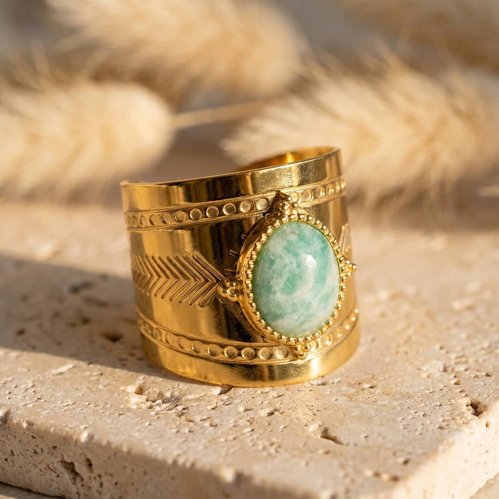 "Light Heart" Ring in Amazonite
