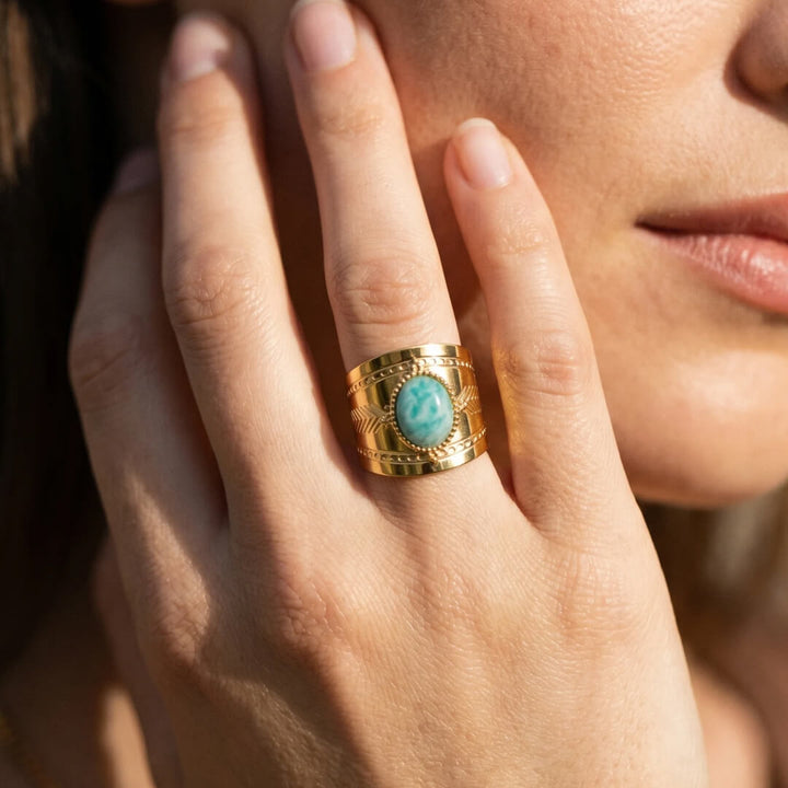 "Light Heart" Ring in Amazonite