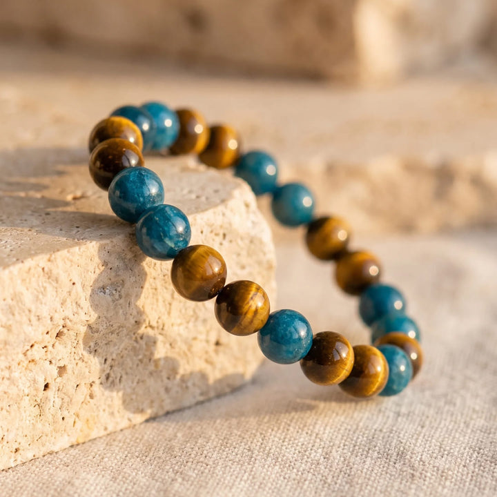 "New Momentum" Bracelet in Apatite & Tiger Eye