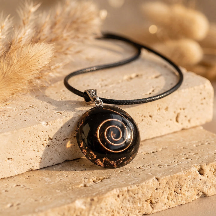 Orgonite Pendant "Symbolic Protection" in Black Obsidian