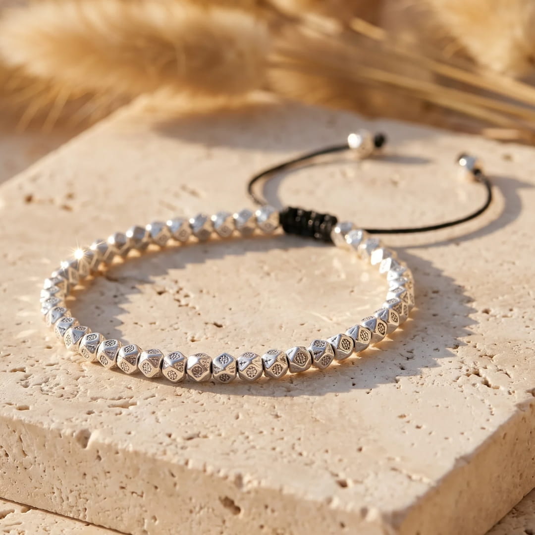 "Tibetan Wish" Bracelet in Faceted Beads