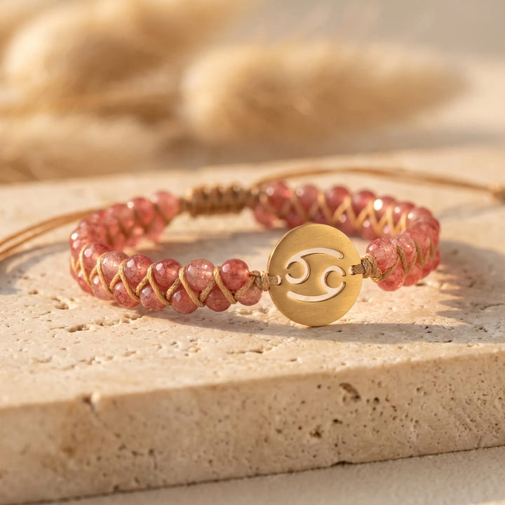 "12 Constellations" Braided Bracelet in Natural Stones