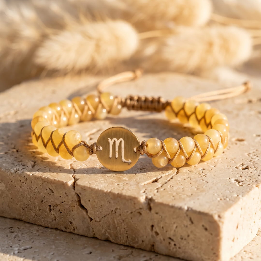 "12 Constellations" Braided Bracelet in Natural Stones