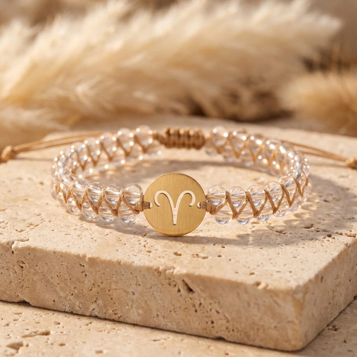 "12 Constellations" Braided Bracelet in Natural Stones
