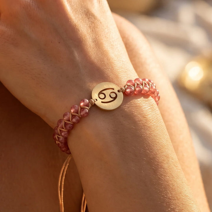 "12 Constellations" Braided Bracelet in Natural Stones