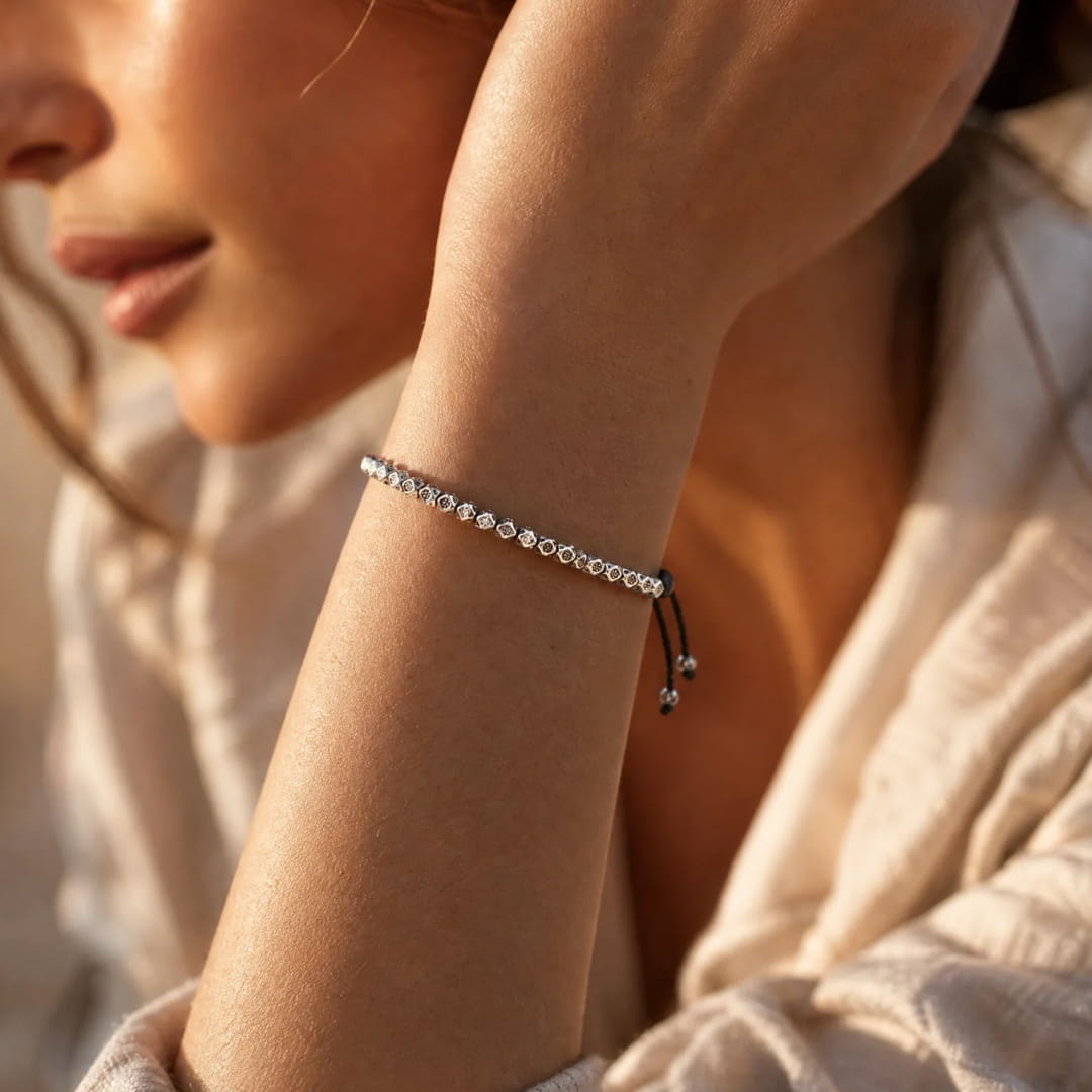"Tibetan Wish" Bracelet in Faceted Beads