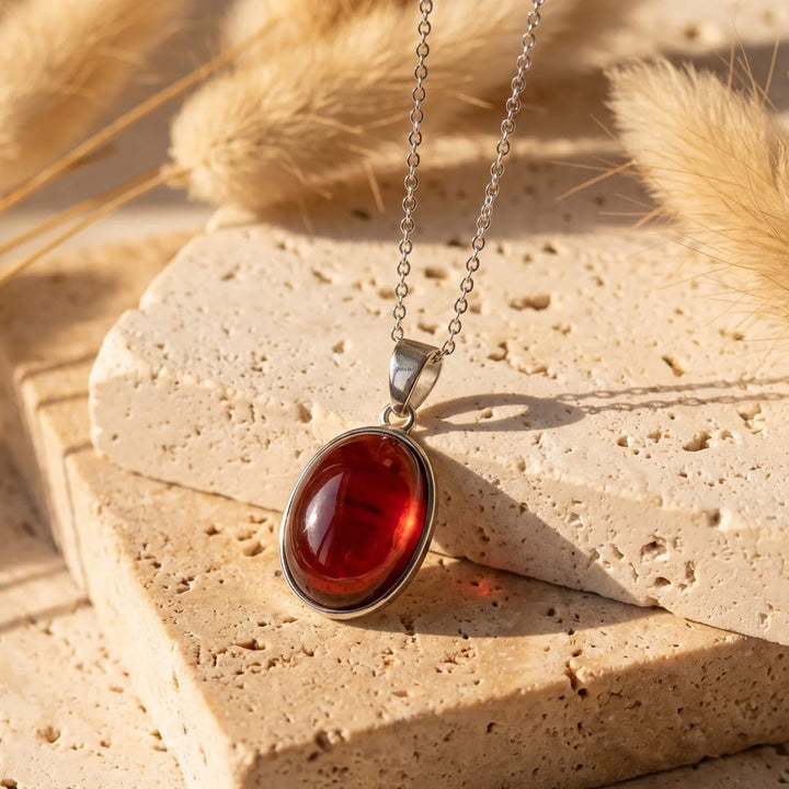 Garnet Heart Pendant