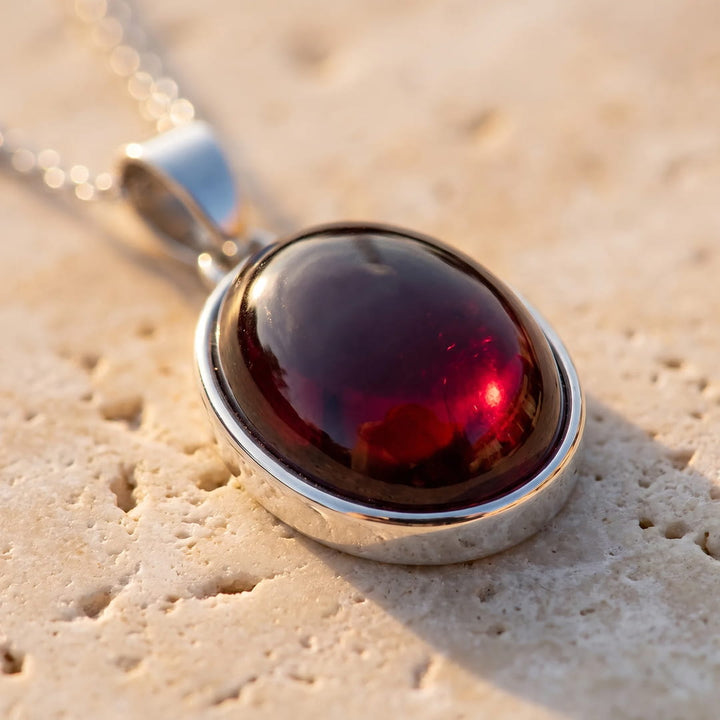 Garnet Heart Pendant