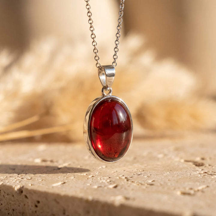 Garnet Heart Pendant