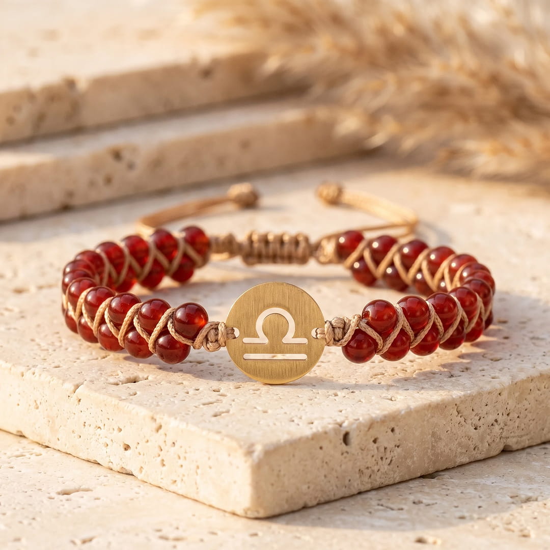 "12 Constellations" Braided Bracelet in Natural Stones